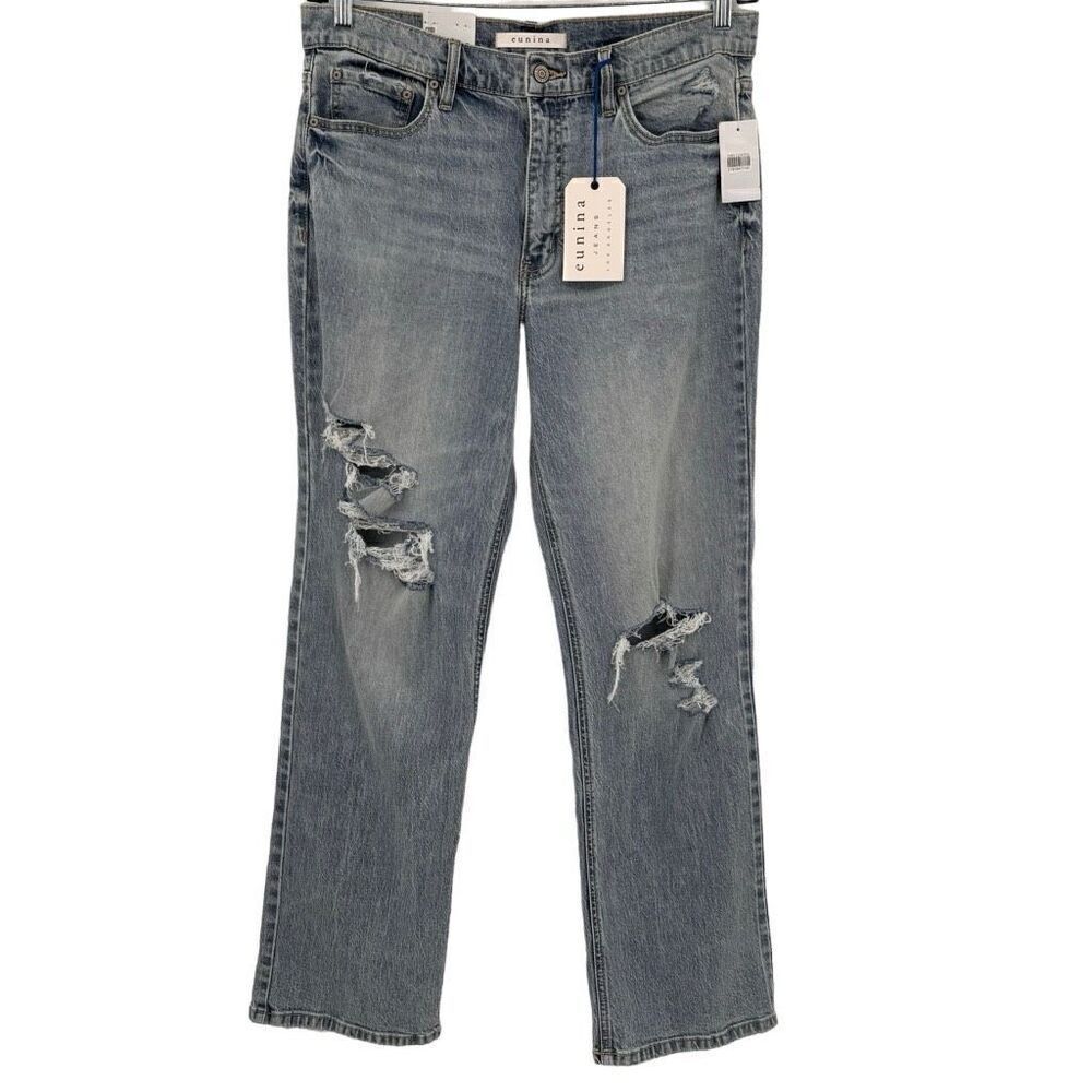 Eunina Codi High Rise Dad‎ Jean Distressed Size 32/13 NWT